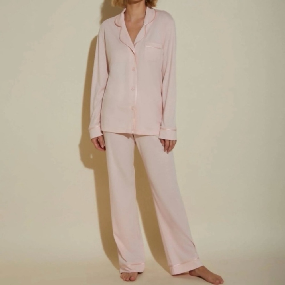 šCosabella Bella PJ Set - Long Sleeve Top & Pant - Size S - Pink w White - 2023